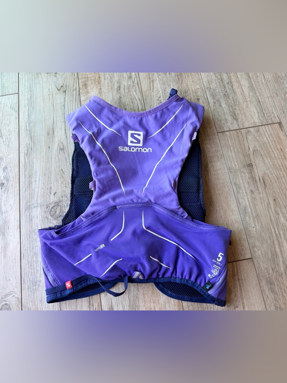 Salomon 5 Advanced Skin 3 Purple Running Active Hydration Vest M/L Unisex